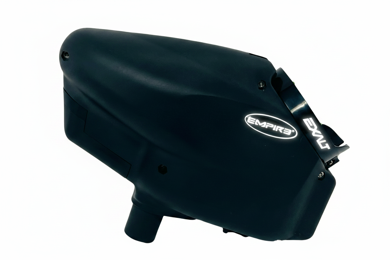 Empire Halo Too Paintball Hopper w/ Built-In Rip Drive & Speed Feed Combo - Matte Black