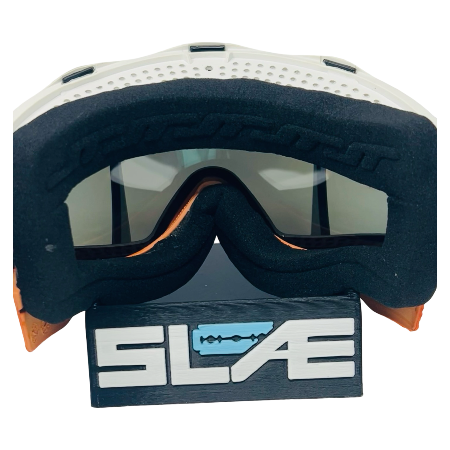 White to Orange Fade Frames w/ Chrome Lens