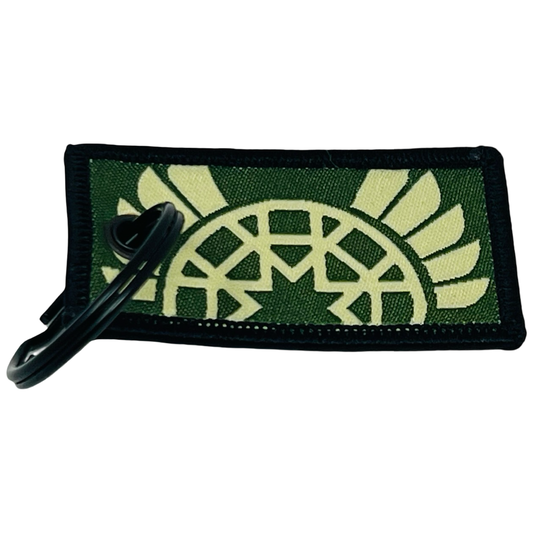 Hormesis Mini Keychain Green & Tan