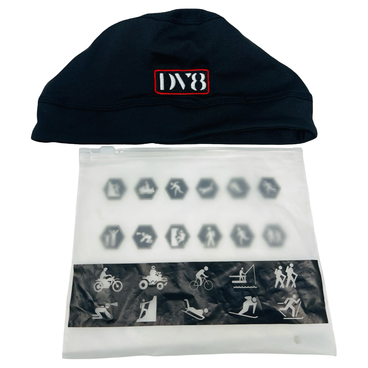 DV8 Athletic Beanie - Black & Red