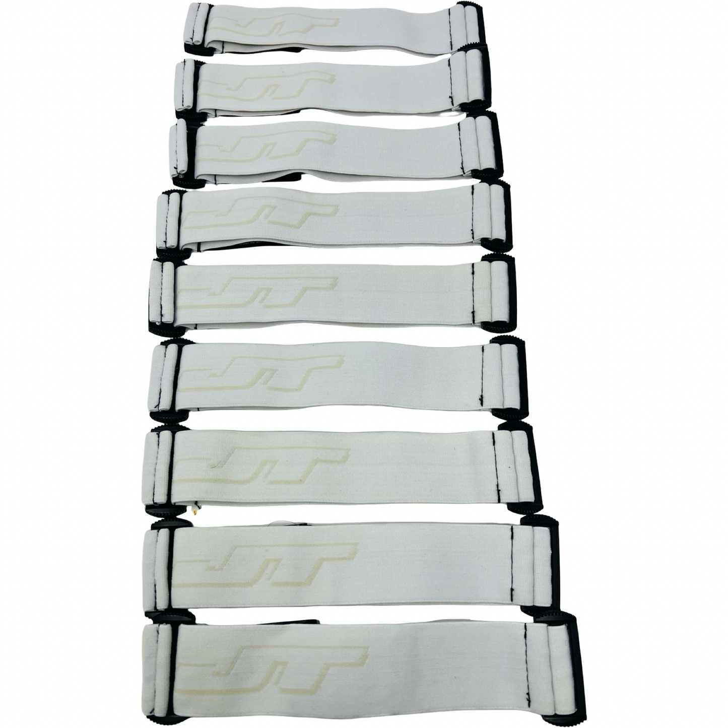 White & Gold JT Woven Goggle Straps