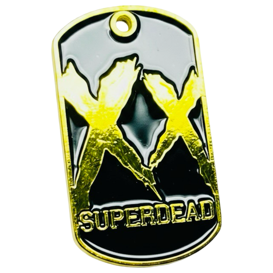 SuperDead SD Gold & Black Xx Necklace Pendant