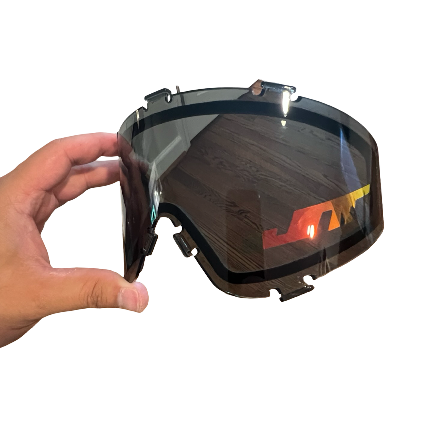 Smoke Lens w/ Red Fire Shiny Logo *NEW*