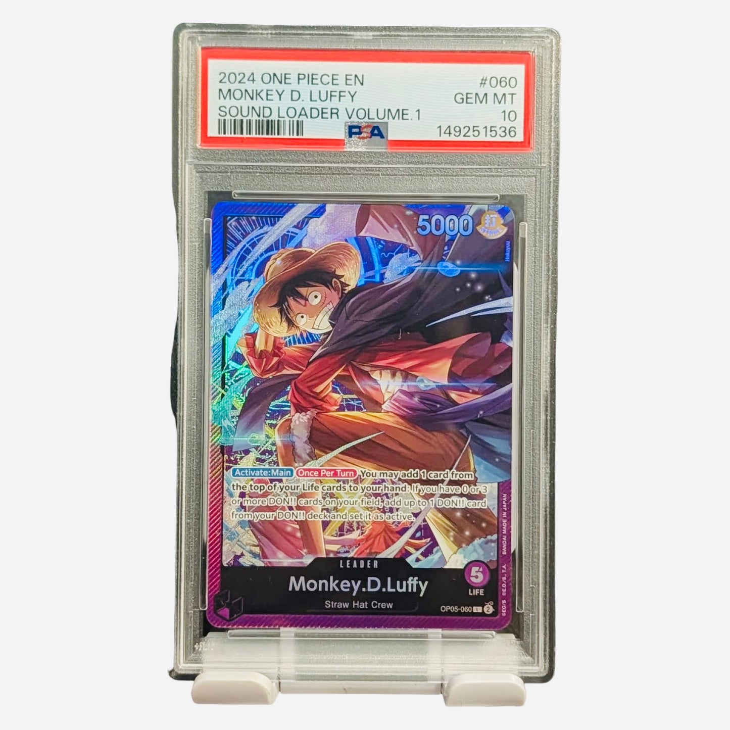 One Piece Monkey D. Luffy (Leader) PSA 10 Gem Mint