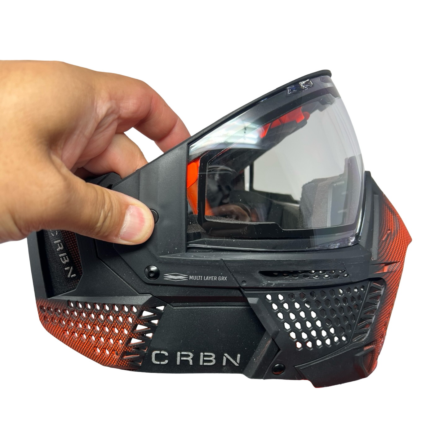 CRBN GRX Red to Black Fade Mask *MINT LOOKS NEW*