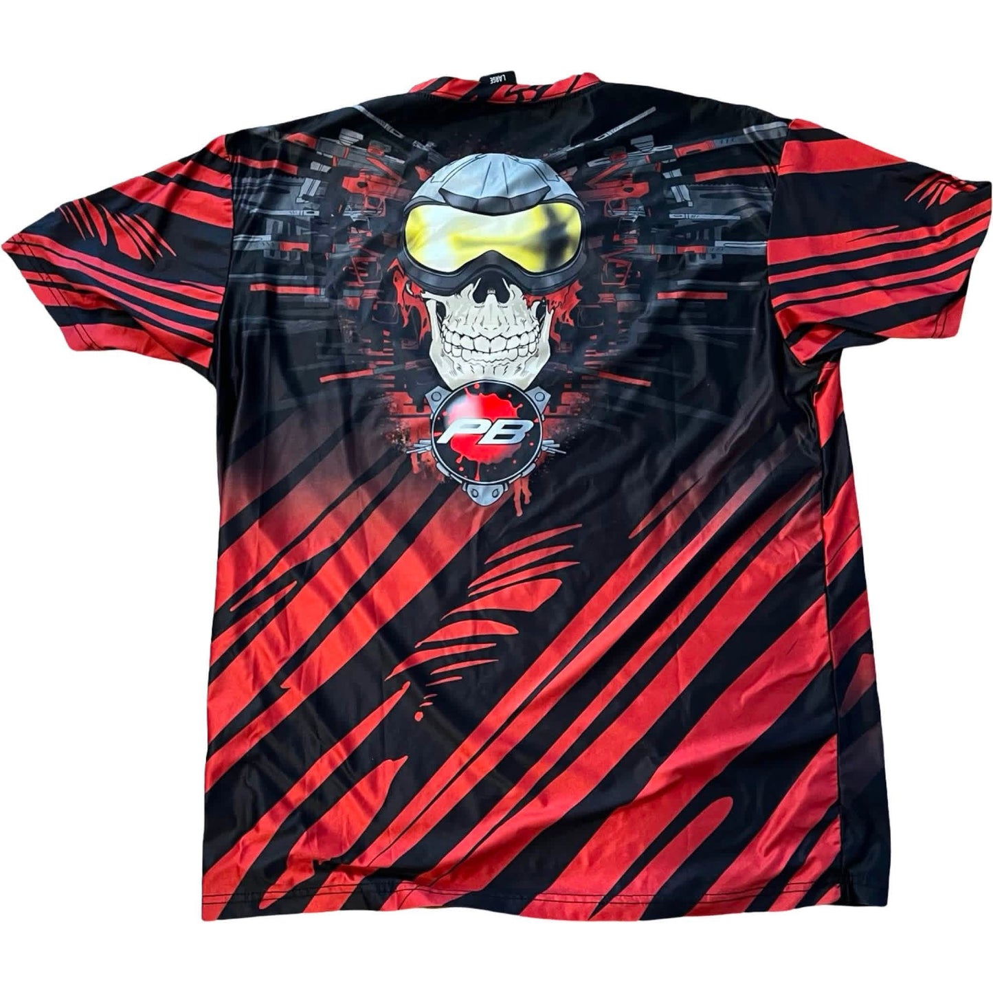 PB Sports Skull Dri Fit -  Red & Black LARGE