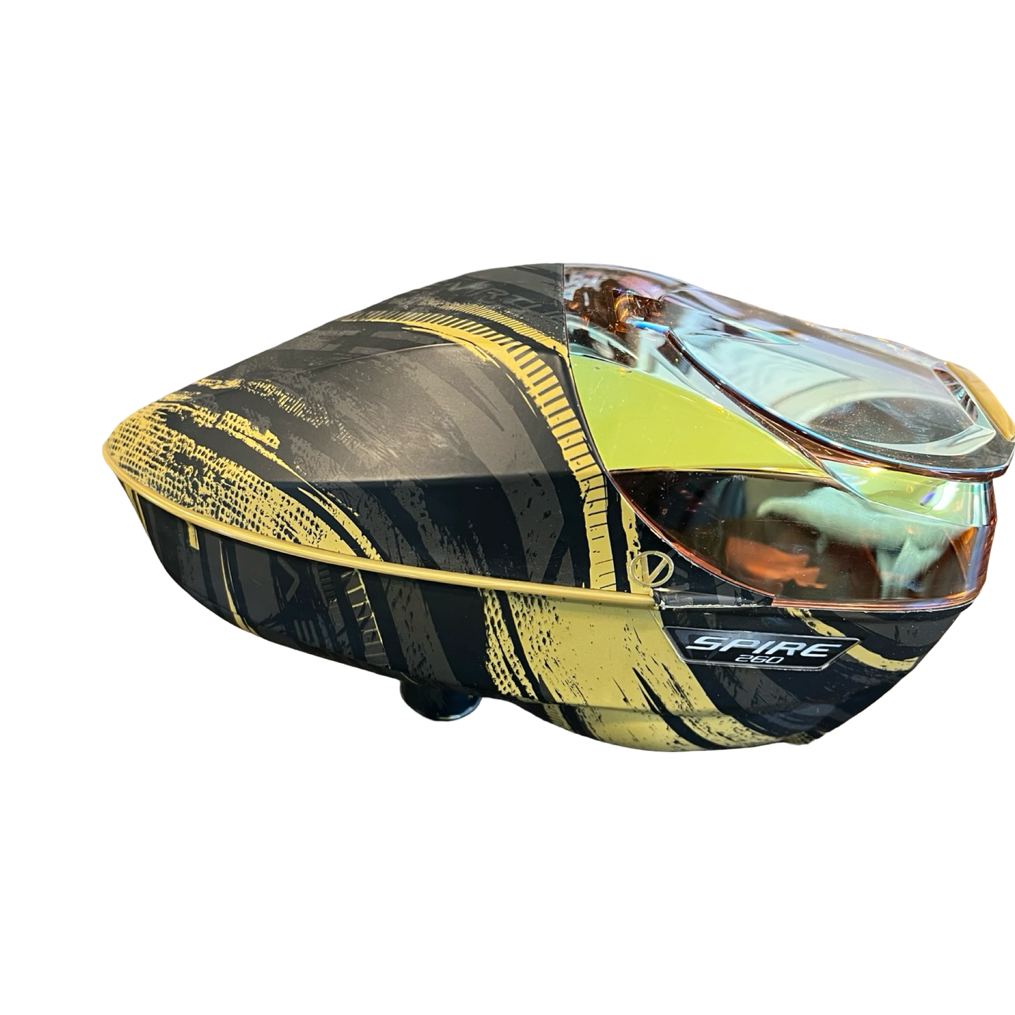Virtue Spire 260 Hopper Loader Graphic Black & Gold w/ Chromatic Prism Back Shell and Rain Lid