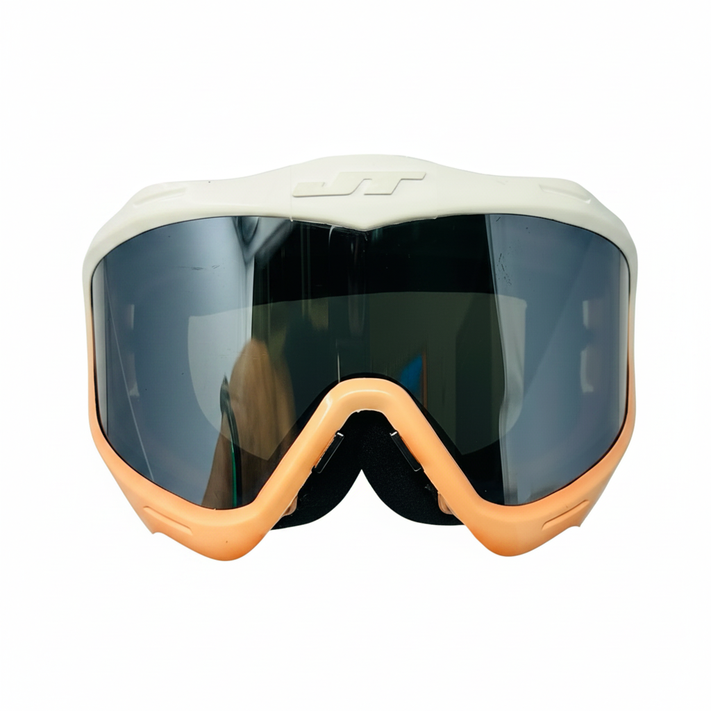 White to Orange Fade Frames w/ Chrome Lens