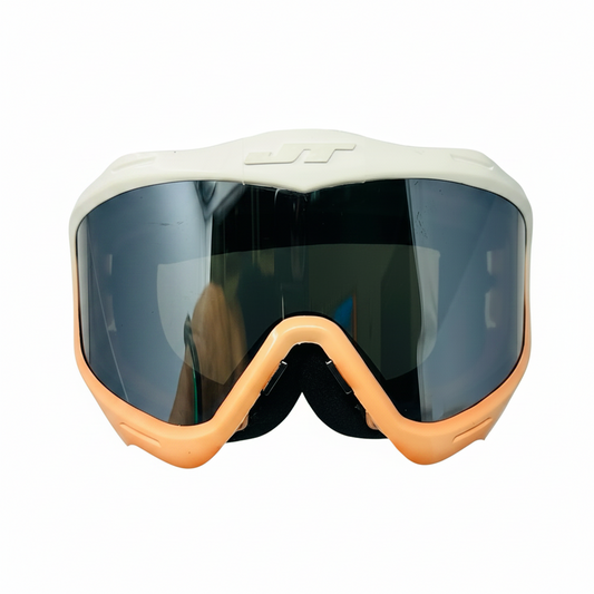 White to Orange Fade Frames w/ Chrome Lens