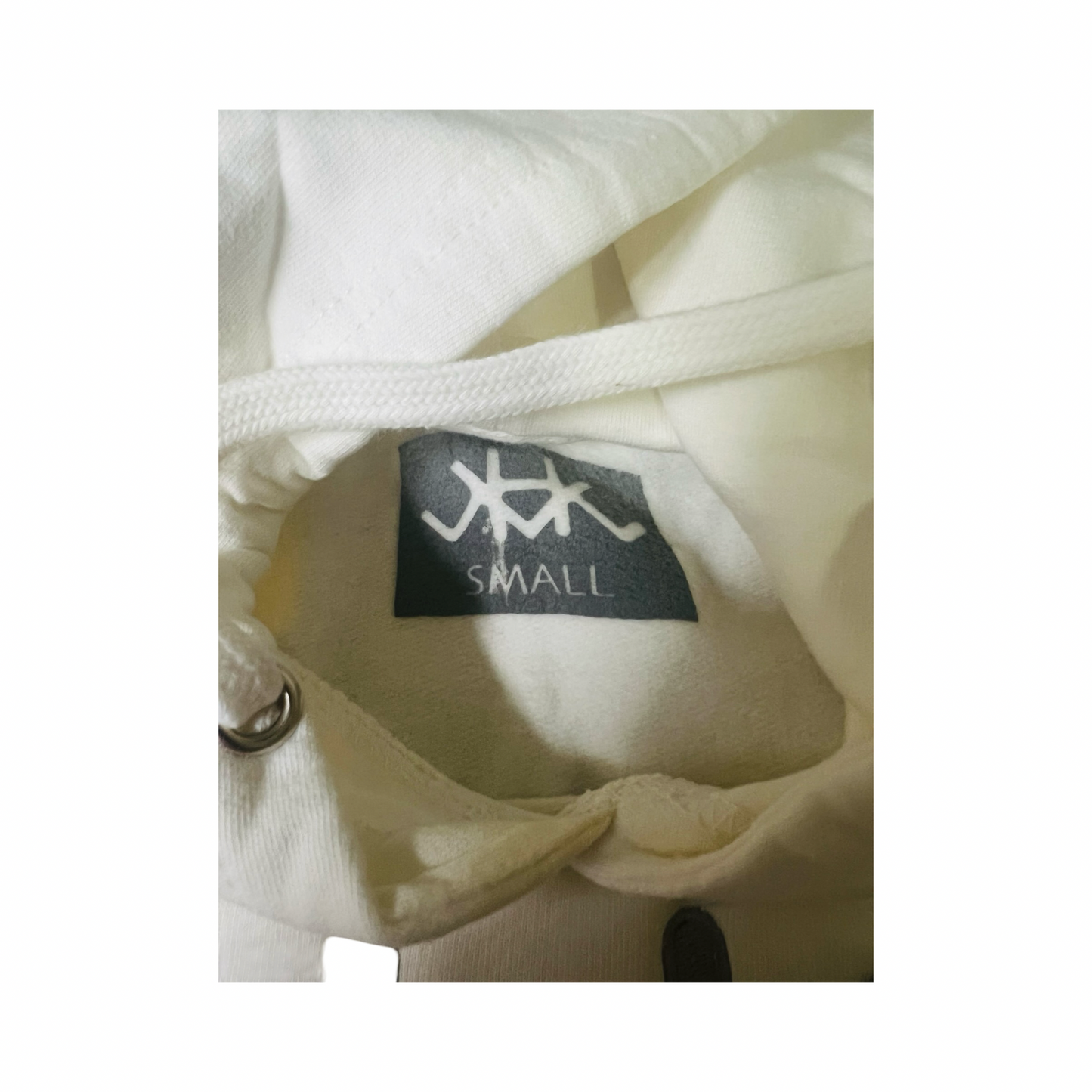 Hormesis Hoodie - White and Silver Embroidered - Size Small