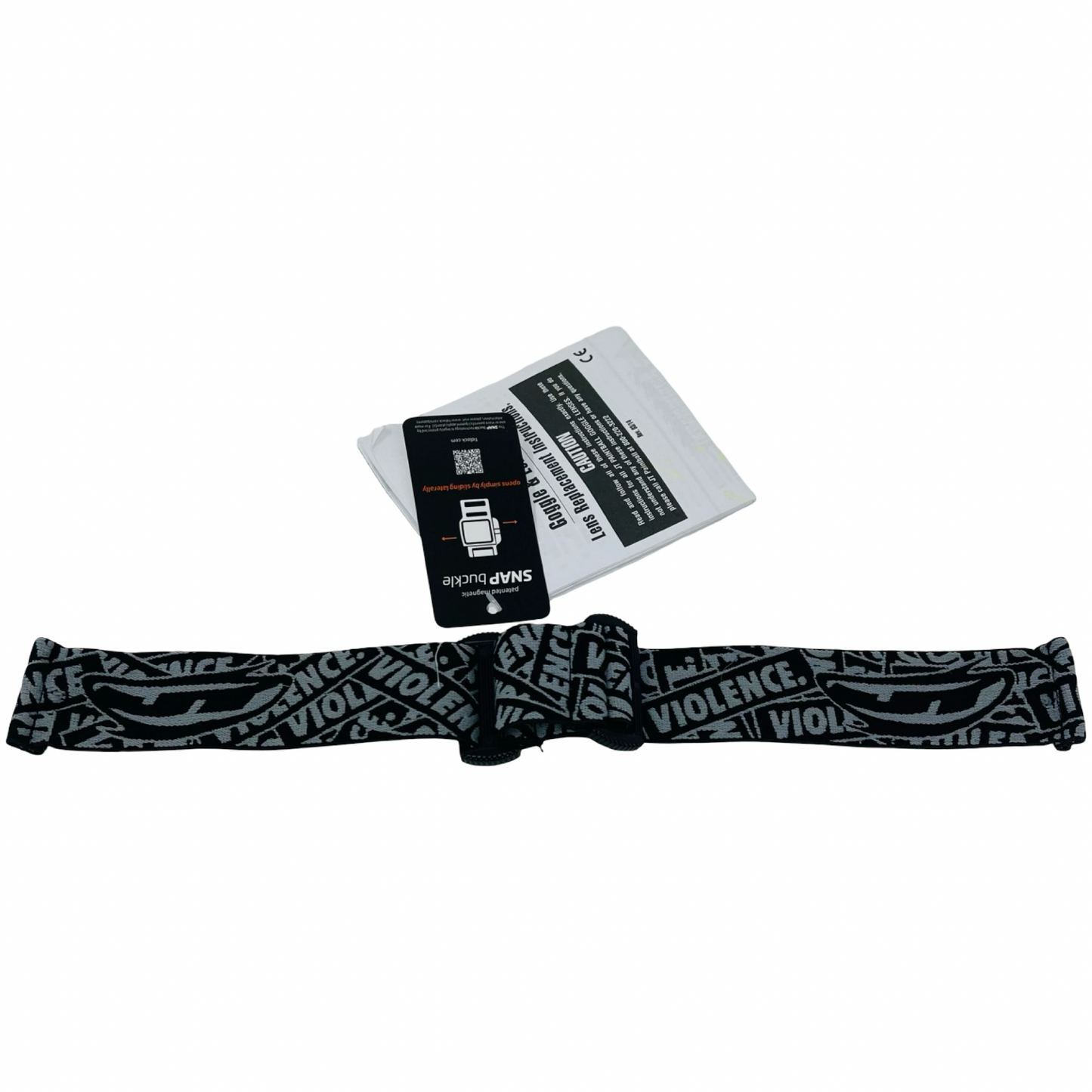 Violence Woven Goggle Strap - Black & Grey