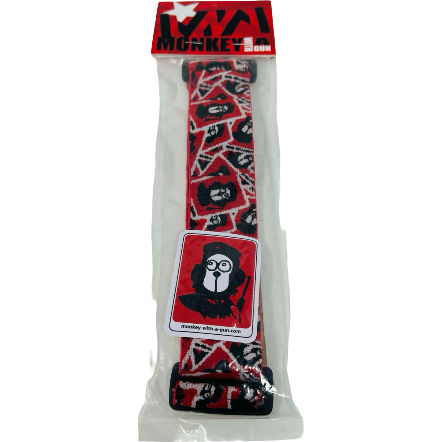MWAG Red Sticker Woven Goggle Strap
