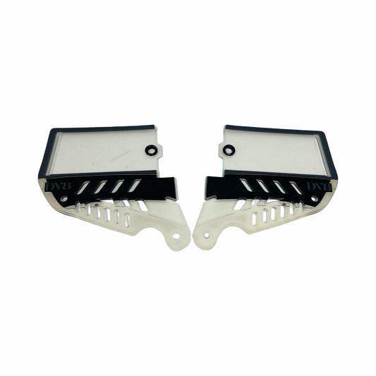 DV8 Clear / Black Solid JT Ears w/ Black Logo Letters