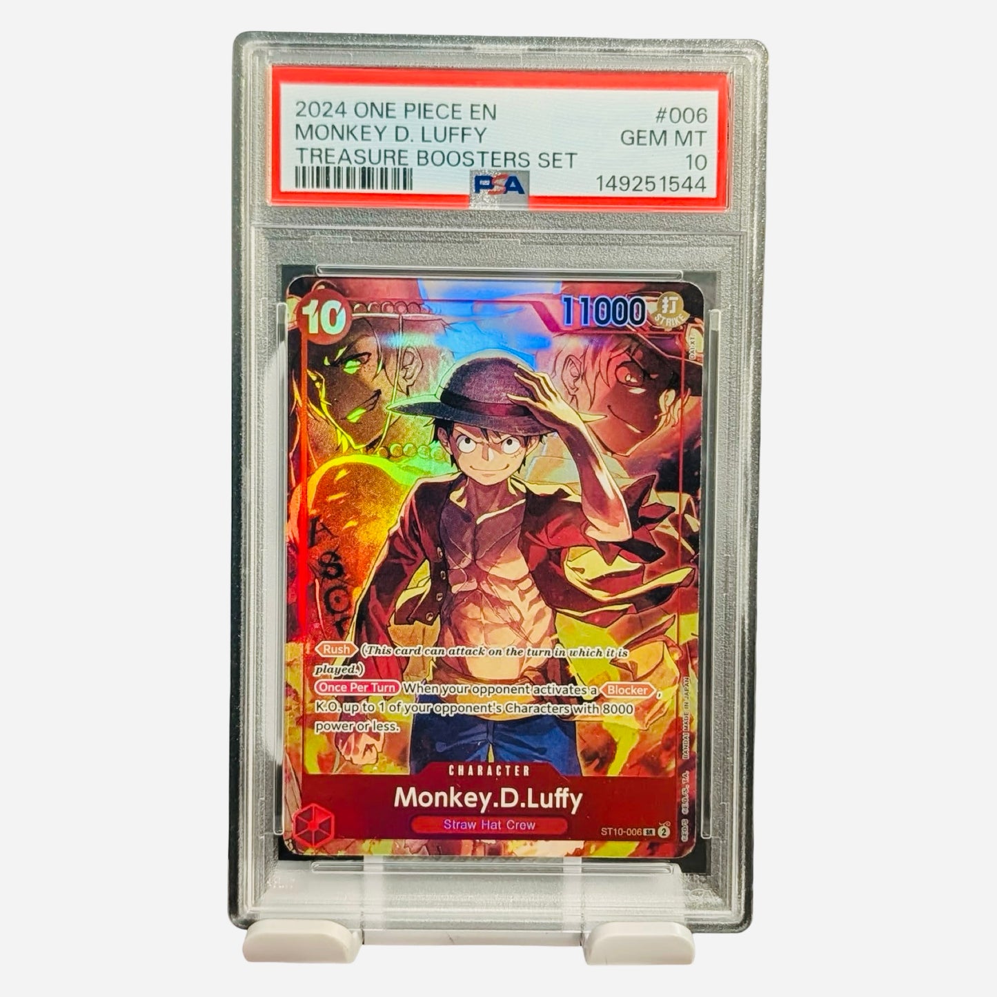 One Piece Monkey D. Luffy Treasure Boosters Set  PSA 10 Gem Mint