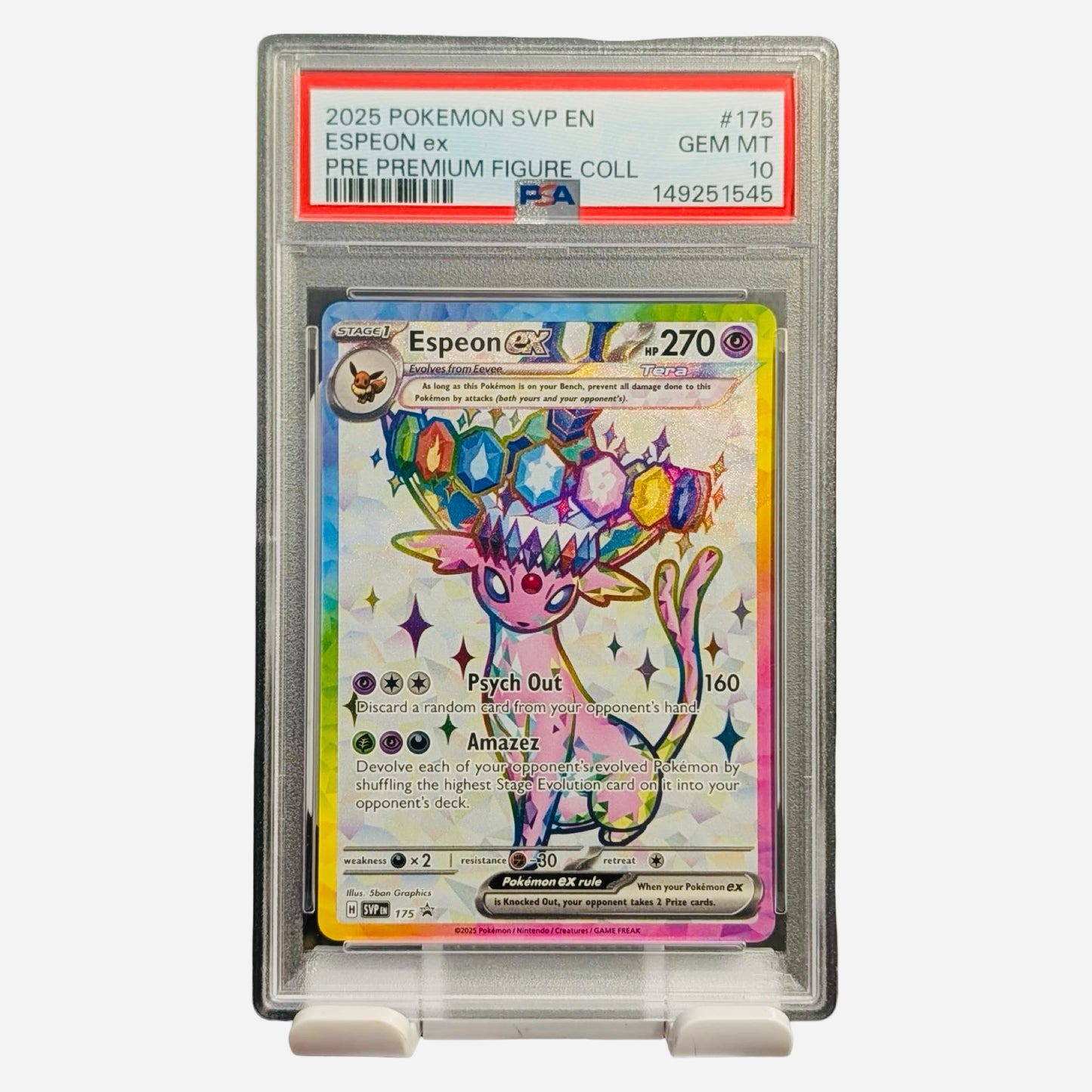 Pokémon Espeon EX PSA 10 Gem Mint