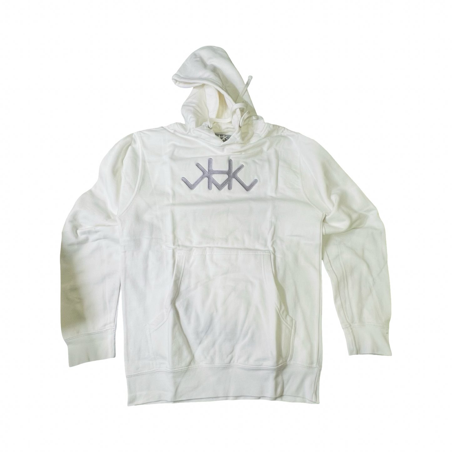 Hormesis Hoodie - White and Silver Embroidered - Size Small