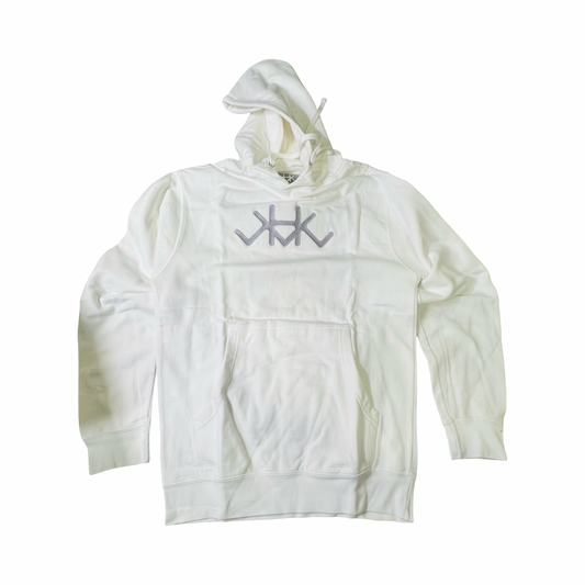 Hormesis Hoodie - White and Silver Embroidered - Size Small