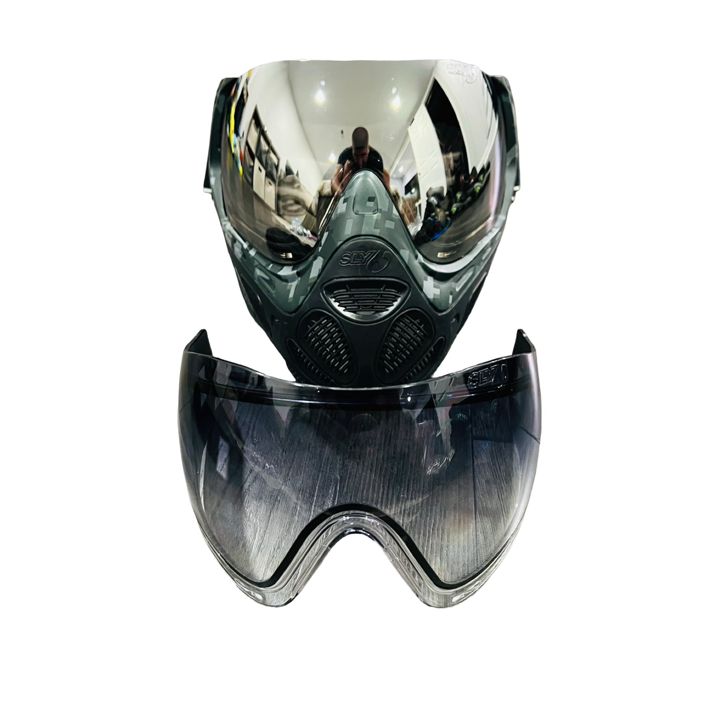 Sly Profit Mask with Chrome Lens and Smoke Fade Lens *MINT*